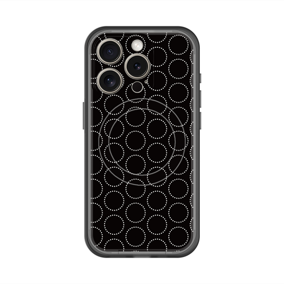 スリムプロテクションプレミアムケース with MagSafe［ Dot Circle - Black ］