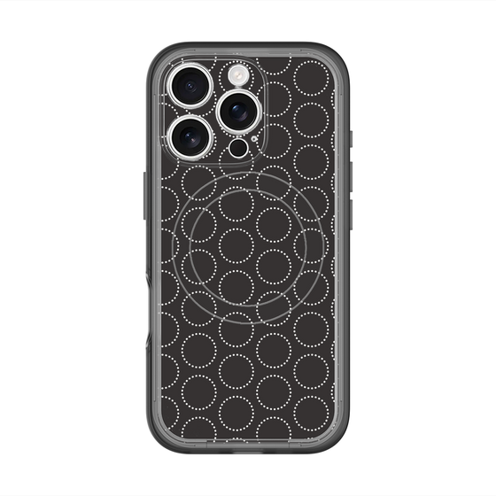 スリムプロテクションプレミアムケース with MagSafe［ Dot Circle - Black ］