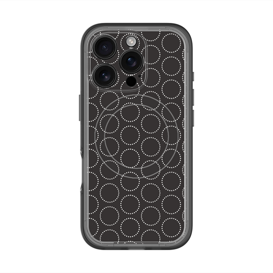 スリムプロテクションプレミアムケース with MagSafe［ Dot Circle - Black ］