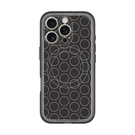 スリムプロテクションプレミアムケース with MagSafe［ Dot Circle - Black ］
