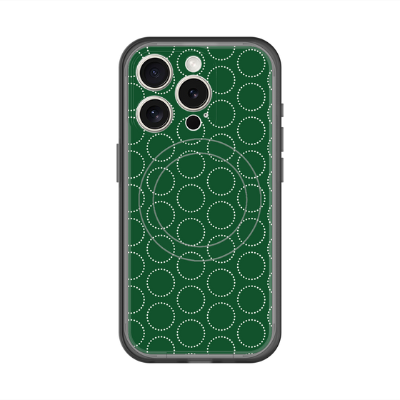 スリムプロテクションプレミアムケース with MagSafe［ Dot Circle - Green ］