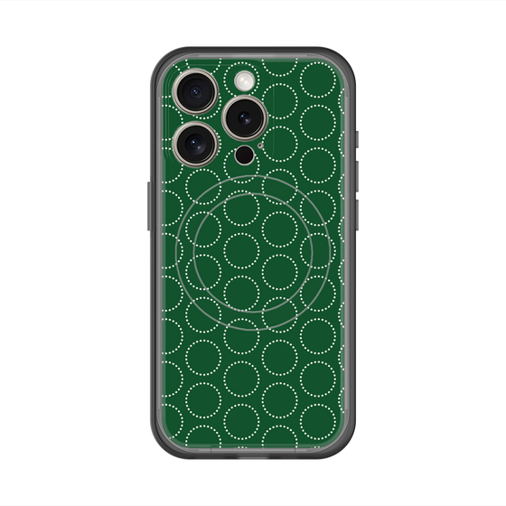 スリムプロテクションプレミアムケース with MagSafe［ Dot Circle - Green ］