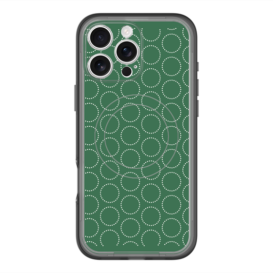 スリムプロテクションプレミアムケース with MagSafe［ Dot Circle - Green ］