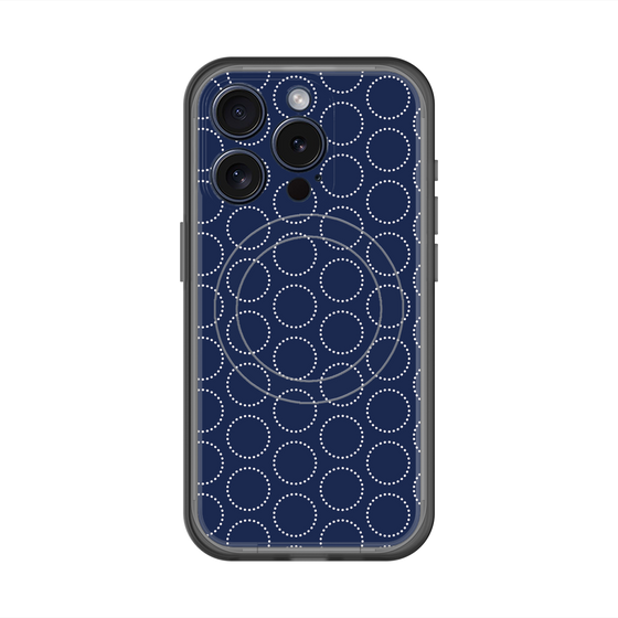 スリムプロテクションプレミアムケース with MagSafe［ Dot Circle - Navy ］