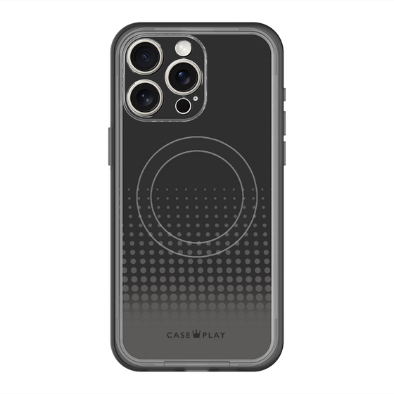 スリムプロテクションプレミアムケース with MagSafe［ Dot Gradation - Black ］