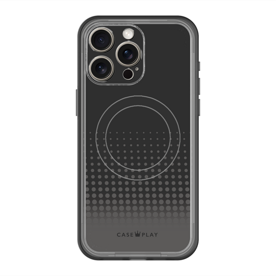 スリムプロテクションプレミアムケース with MagSafe［ Dot Gradation - Black ］