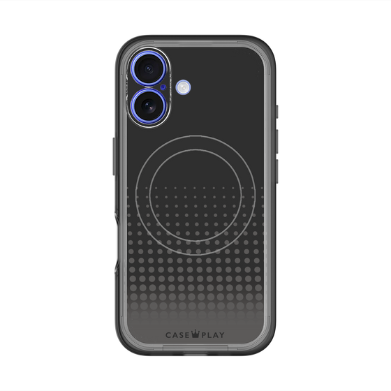 スリムプロテクションプレミアムケース with MagSafe［ Dot Gradation - Black ］