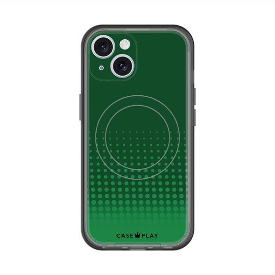 スリムプロテクションプレミアムケース with MagSafe［ Dot Gradation - Green ］