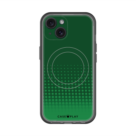 スリムプロテクションプレミアムケース with MagSafe［ Dot Gradation - Green ］