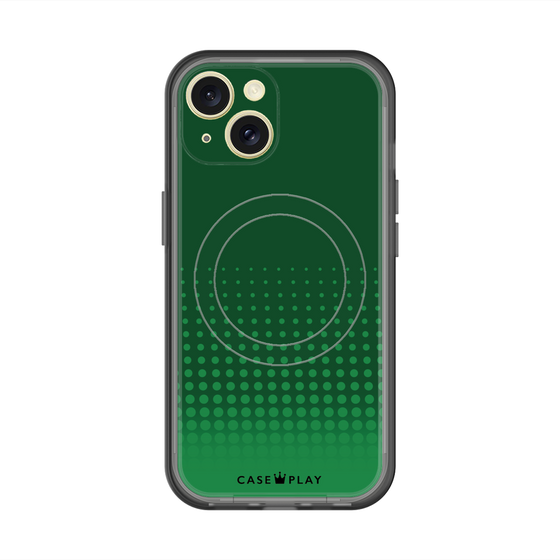 スリムプロテクションプレミアムケース with MagSafe［ Dot Gradation - Green ］
