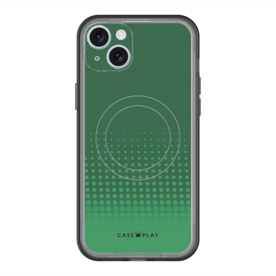 スリムプロテクションプレミアムケース with MagSafe［ Dot Gradation - Green ］