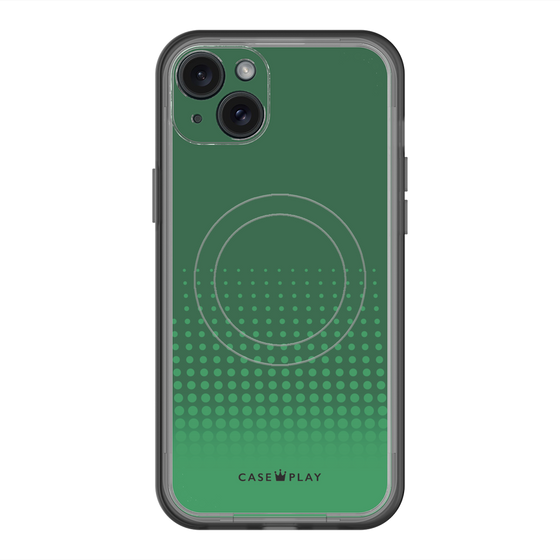 スリムプロテクションプレミアムケース with MagSafe［ Dot Gradation - Green ］