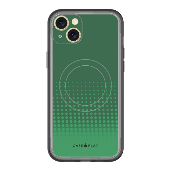 スリムプロテクションプレミアムケース with MagSafe［ Dot Gradation - Green ］