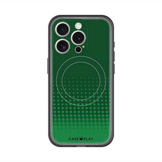 スリムプロテクションプレミアムケース with MagSafe［ Dot Gradation - Green ］