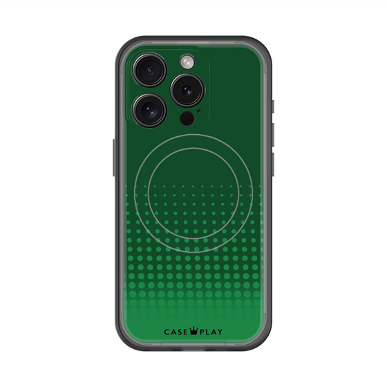 スリムプロテクションプレミアムケース with MagSafe［ Dot Gradation - Green ］