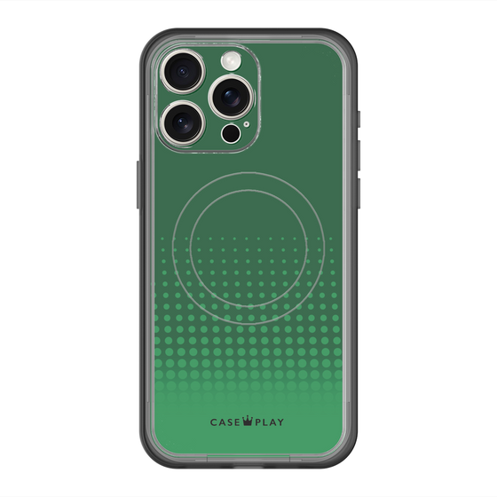 スリムプロテクションプレミアムケース with MagSafe［ Dot Gradation - Green ］