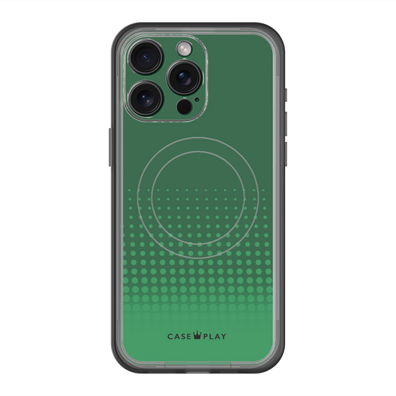 スリムプロテクションプレミアムケース with MagSafe［ Dot Gradation - Green ］