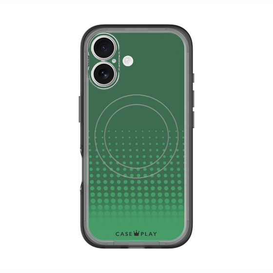 スリムプロテクションプレミアムケース with MagSafe［ Dot Gradation - Green ］