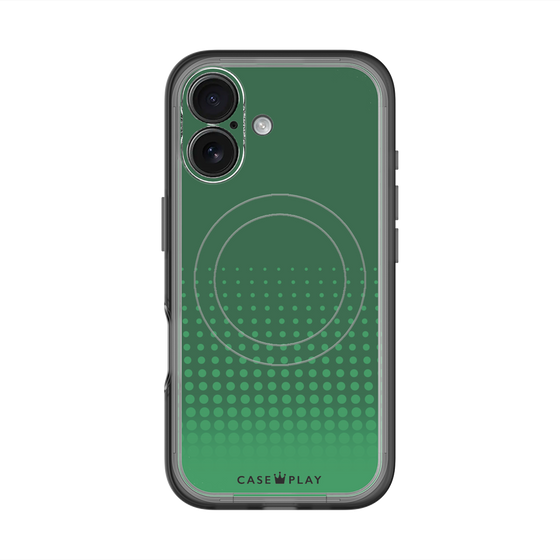 スリムプロテクションプレミアムケース with MagSafe［ Dot Gradation - Green ］