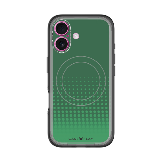 スリムプロテクションプレミアムケース with MagSafe［ Dot Gradation - Green ］