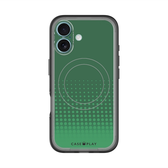 スリムプロテクションプレミアムケース with MagSafe［ Dot Gradation - Green ］