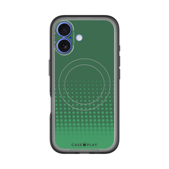 スリムプロテクションプレミアムケース with MagSafe［ Dot Gradation - Green ］