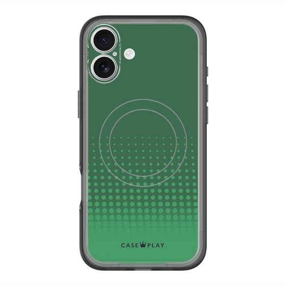 スリムプロテクションプレミアムケース with MagSafe［ Dot Gradation - Green ］