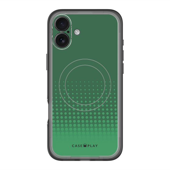 スリムプロテクションプレミアムケース with MagSafe［ Dot Gradation - Green ］