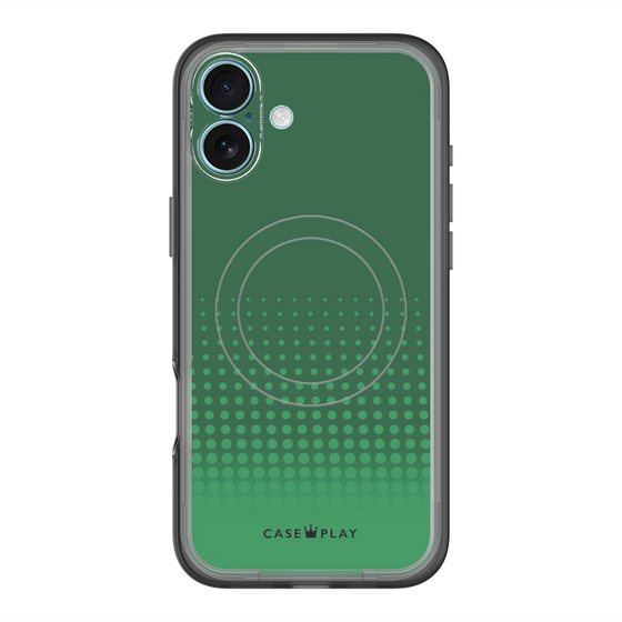 スリムプロテクションプレミアムケース with MagSafe［ Dot Gradation - Green ］