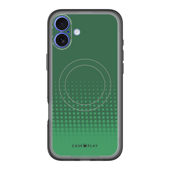 スリムプロテクションプレミアムケース with MagSafe［ Dot Gradation - Green ］