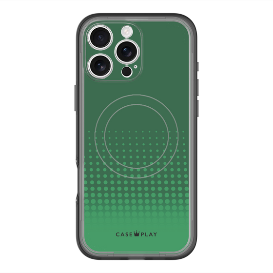 スリムプロテクションプレミアムケース with MagSafe［ Dot Gradation - Green ］