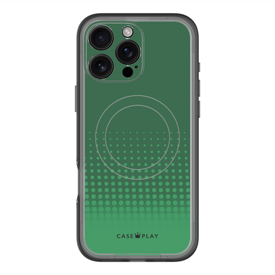 スリムプロテクションプレミアムケース with MagSafe［ Dot Gradation - Green ］
