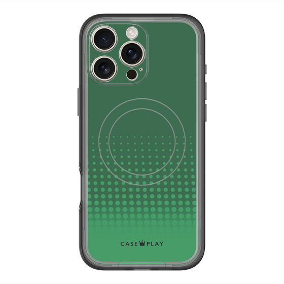 スリムプロテクションプレミアムケース with MagSafe［ Dot Gradation - Green ］