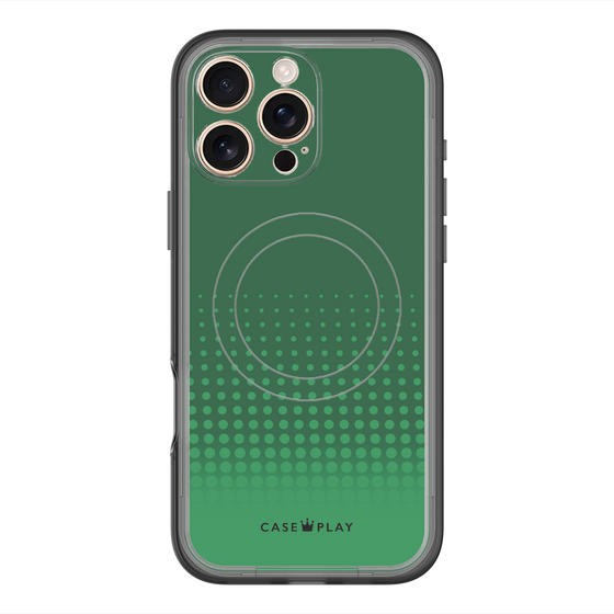 スリムプロテクションプレミアムケース with MagSafe［ Dot Gradation - Green ］