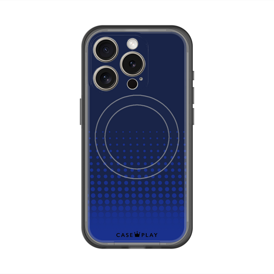 スリムプロテクションプレミアムケース with MagSafe［ Dot Gradation - Blue ］