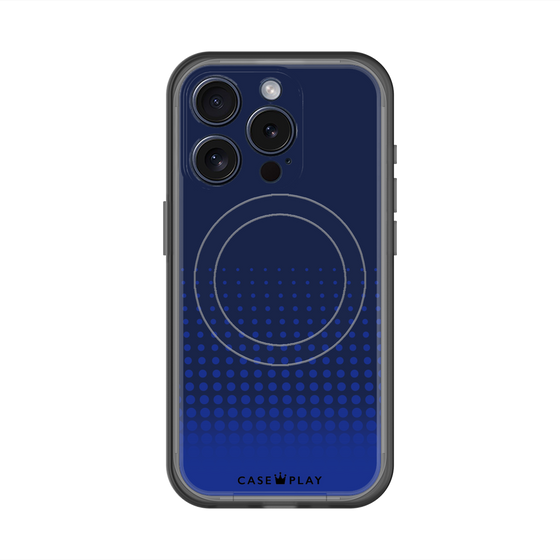 スリムプロテクションプレミアムケース with MagSafe［ Dot Gradation - Blue ］