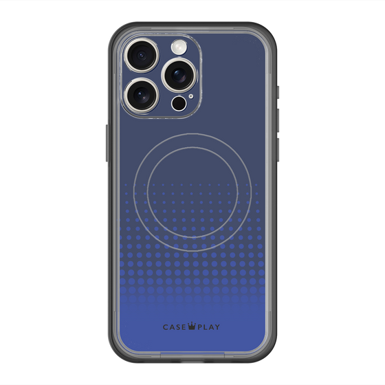スリムプロテクションプレミアムケース with MagSafe［ Dot Gradation - Blue ］
