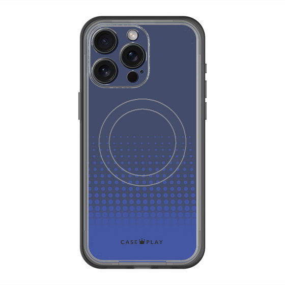 スリムプロテクションプレミアムケース with MagSafe［ Dot Gradation - Blue ］