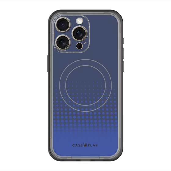 スリムプロテクションプレミアムケース with MagSafe［ Dot Gradation - Blue ］
