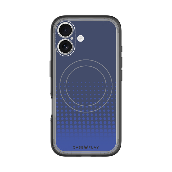 スリムプロテクションプレミアムケース with MagSafe［ Dot Gradation - Blue ］