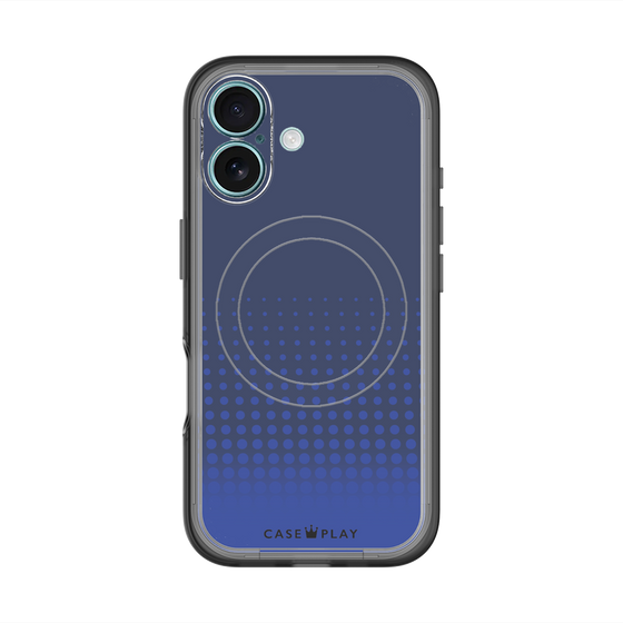 スリムプロテクションプレミアムケース with MagSafe［ Dot Gradation - Blue ］