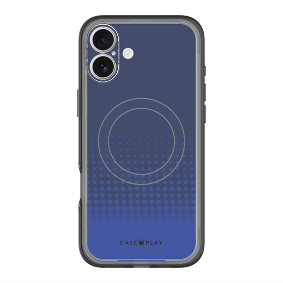 スリムプロテクションプレミアムケース with MagSafe［ Dot Gradation - Blue ］
