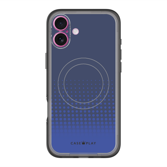 スリムプロテクションプレミアムケース with MagSafe［ Dot Gradation - Blue ］