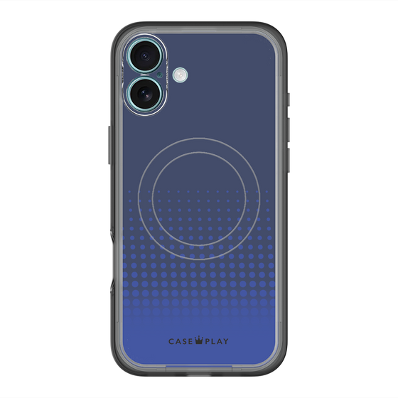 スリムプロテクションプレミアムケース with MagSafe［ Dot Gradation - Blue ］