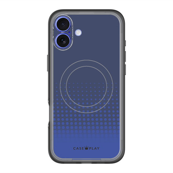 スリムプロテクションプレミアムケース with MagSafe［ Dot Gradation - Blue ］