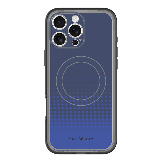 スリムプロテクションプレミアムケース with MagSafe［ Dot Gradation - Blue ］