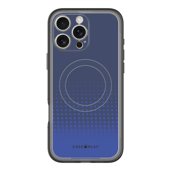 スリムプロテクションプレミアムケース with MagSafe［ Dot Gradation - Blue ］