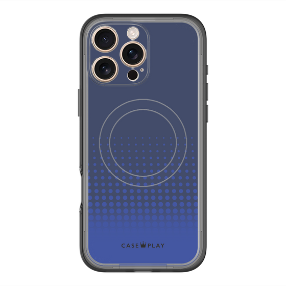 スリムプロテクションプレミアムケース with MagSafe［ Dot Gradation - Blue ］