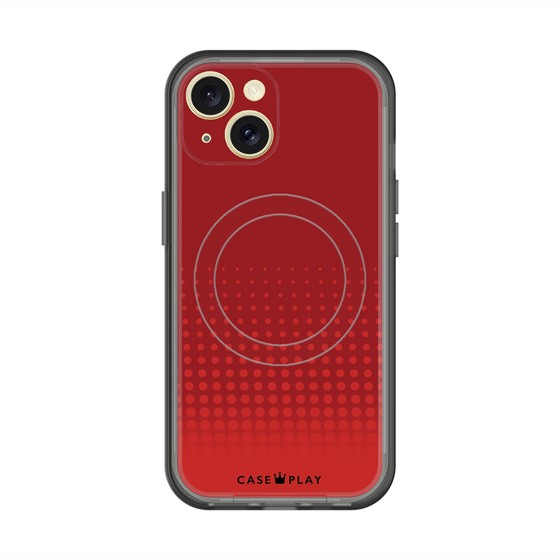 スリムプロテクションプレミアムケース with MagSafe［ Dot Gradation - Red ］