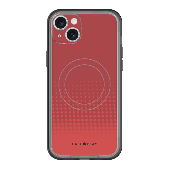 スリムプロテクションプレミアムケース with MagSafe［ Dot Gradation - Red ］